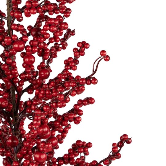 Northlight 30" Unlit Berries Twig Artificial Christmas Tree
